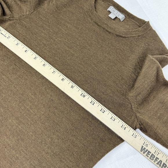 J.CREW Women's Merino Wool Sweater Pullover Crewneck Brown Medium - Picture 5 of 8